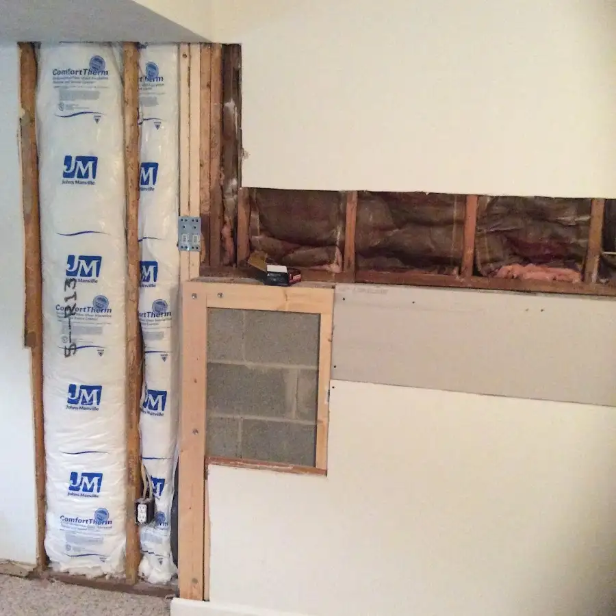 Wall insulation replacement during Contents Cleaning & Restoration in Wilmington
